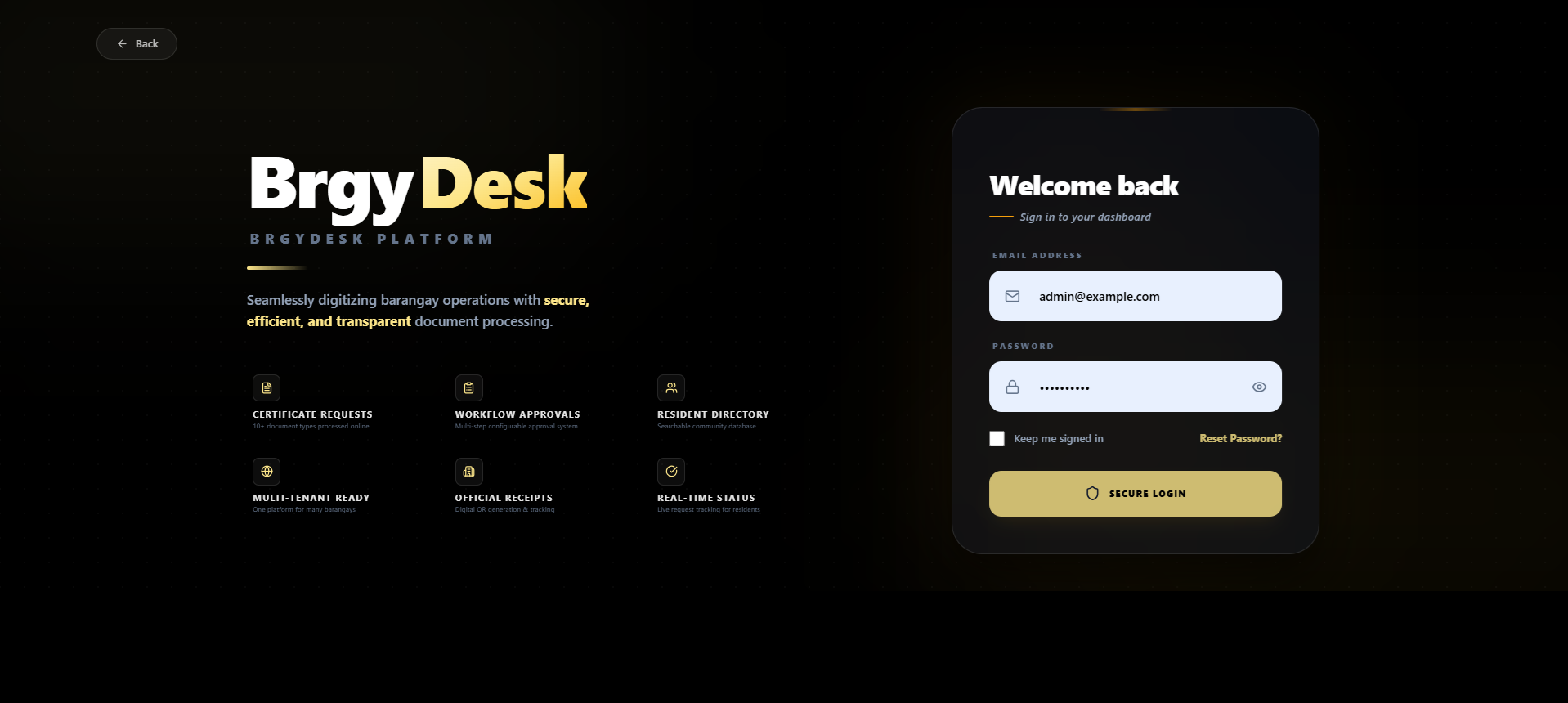brgyDesk SaaS