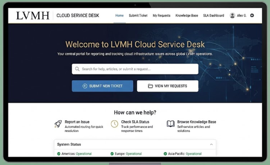 LVMH Cloud Service Desk